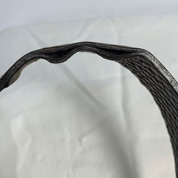 Michael Michael Kors Brown Gold Reptile Print Leather Belt - Picture 4 of 7